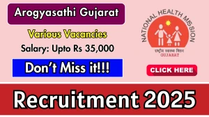 Arogyasathi Gujarat Recruitment 2025 - Apply Online for 70 Staff Nurse, Pharmacist and Other Posts