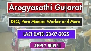 Arogyasathi Gujarat Recruitment 2025 - Apply Online for DEO, Para Medical Worker and More Posts Arogyasathi Gujarat Recruitment 2025 - Apply Online for DEO, Para Medical Worker and More Posts