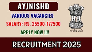 AYJNISHD Recruitment 2025 - Apply Offline for 24 UDC, Head Clerk and More Posts