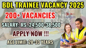 BDL Recruitment 2025 - Apply Online for 212 Trainee Engineer, Trainee Officer and More Posts BDL Recruitment 2025 - Apply Online for 212 Trainee Engineer, Trainee Officer and More Posts