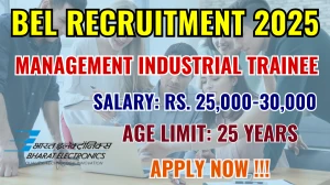 BEL Management Industrial Trainee Recruitment 2025 – Walk in for 03 Posts BEL Management Industrial Trainee Recruitment 2025 – Walk in for 03 Posts