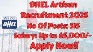 BHEL Artisan Recruitment 2025 - Apply Online for 515 Posts