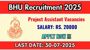 BHU Project Assistant Recruitment 2025 - Apply Offline