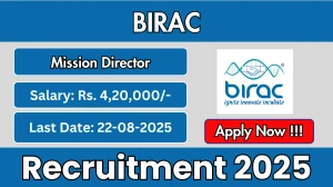 BIRAC Mission Director Recruitment 2025 - Apply Online