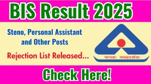 BIS Steno, Personal Assistant and Other Posts Result 2025 Out at bis.gov.in, Direct Link to Download Result PDF Here BIS Steno, Personal Assistant and Other Posts Result 2025 Out at bis.gov.in, Direct Link to Download Result PDF Here