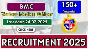 BMC Specialist Recruitment 2025 - Apply Online for 181 Medical Officer, Assistant Medical Officer and Other Posts