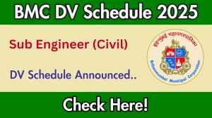 BMC Sub Engineer (Civil) DV Schedule 2025: Check Document Verification Date @ mcgm.gov.in BMC Sub Engineer (Civil) DV Schedule 2025: Check Document Verification Date @ mcgm.gov.in