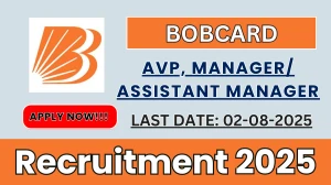BOBCARD Recruitment 2025 - Apply Online AVP, Manager/ Assistant Manager Posts