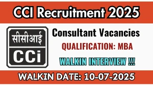 CCI Consultant Recruitment 2025 – Walk in