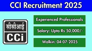 CCI Experienced Professionals Recruitment 2025 – Walk in for 09 Posts
