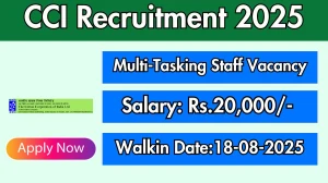 CCI Multi-Tasking Staff Recruitment 2025 – Walk in for 1 Posts