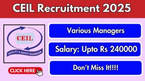 CEIL  Recruitment 2025 - Apply Online for 03 Deputy General Manager, Manager and Other Posts