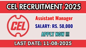 CEL Assistant Manager Recruitment 2025 - Apply Offline