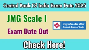 Central Bank of India Junior Management Grade Scale I Exam Date 2025 Out for 266 Posts at centralbankofindia.co.in Check Details Here Central Bank of India Junior Management Grade Scale I Exam Date 2025 Out for 266 Posts at centralbankofindia.co.in Check Details Here