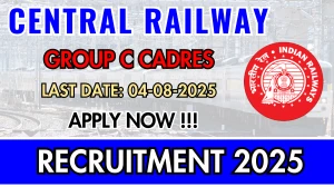 Central Railway Group C Cadres Recruitment 2025 - Apply Offline for 29 Posts