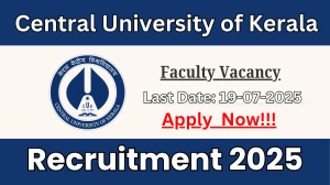 Central University of Kerala Faculty Recruitment 2025 - Apply Offline