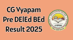 CG Vyapam Pre DElEd BEd Result 2025 Out at vyapamcg.cgstate.gov.in Direct Link to Download Result