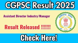 CGPSC Assistant Director Industry/Manager Result 2025 Out at psc.cg.gov.in, Direct Link to Download Result PDF Here