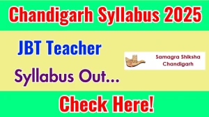 Chandigarh JBT Teacher Syllabus 2025 Out Direct Link to Download Syllabus PDF here