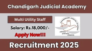 Chandigarh Judicial Academy Multi Utility Staff Recruitment 2025 - Apply Offline