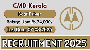 CMD Kerala Boat Driver Recruitment 2025 - Apply Online