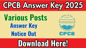 CPCB Various Posts Answer Key 2025 Out cpcb.nic.in Download Various Posts Answer Key Notice Here