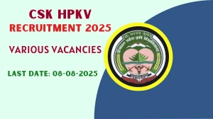 CSK HPKV Recruitment 2025 - Apply Offline for 14 Clerk, Laboratory Attendant and Other Posts