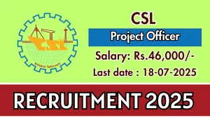 CSL Project Officer Recruitment 2025 - Apply Online for 05 Posts