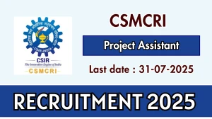 CSMCRI Project Assistant Recruitment 2025 - Apply Offline