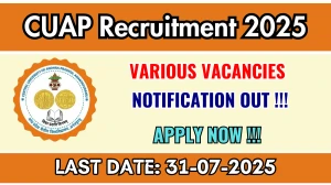 CUAP Recruitment 2025 - Apply Offline for 19 Lab Assistant, Nurse and More Posts
