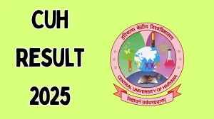CUH Result 2025 Released at cuh.ac.in Direct Link to Download 2nd to 8th Semester Result