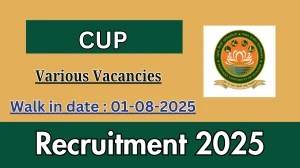 CUP Recruitment 2025 – Walk in for 09 DEO, Office Staff and More Posts
