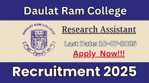 Daulat Ram College Research Assistant Recruitment 2025 - Apply Offline
