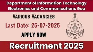 Department of Information Technology Electronics and Communications Goa Recruitment 2025 - Apply Online for 04 Principal, Assistant Professors and Other Posts