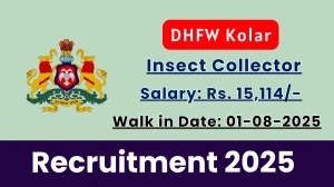 DHFW Kolar Insect Collector Recruitment 2025 – Walk in