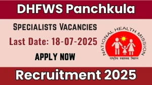 DHFWS Panchkula Specialists Recruitment 2025 - Apply Offline for 03 Posts