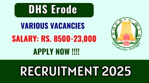 DHS Erode Recruitment 2025 - Apply Offline for 27 MPHW, Cleaner and More Posts