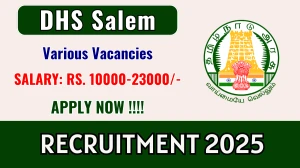 DHS Salem Recruitment 2025 - Apply Offline for 03 Radiographer, Audiologist and More Posts DHS Salem Recruitment 2025 - Apply Offline for 03 Radiographer, Audiologist and More Posts