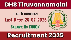 DHS Tiruvannamalai Lab Technician Recruitment 2025 - Apply Offline for 03 Posts