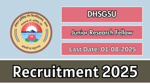 DHSGSU Junior Research Fellow Recruitment 2025 - Apply Offline