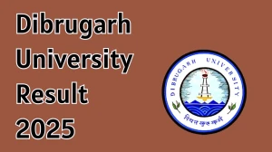 Dibrugarh University Result 2025 Out at dibru.ac.in Direct Link to Download 4th Semester Result