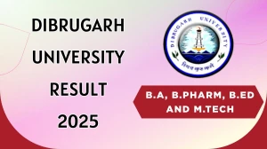 Dibrugarh University Result 2025 Released at dibru.ac.in Direct Link to Download 4th, 8th and Final Semester Result