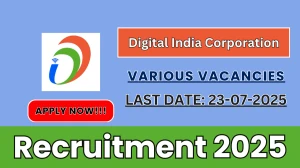 Digital India Corporation Recruitment 2025 - Apply Online for 04 Consultant, Senior Data Analyst and More Posts