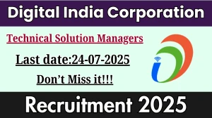 Digital India Corporation Technical Solution Managers Recruitment 2025 - Apply Online