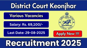 District Court Keonjhar Recruitment 2025 - Apply Offline for 25 Junior Typist, Salaried Amin and More Posts