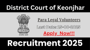 District Court of Keonjhar Para Legal Volunteers Recruitment 2025 - Apply Offline for 45 Posts