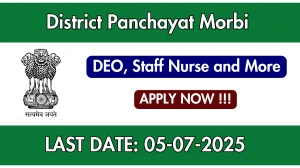 District Panchayat Morbi Recruitment 2025 - Apply Online for 46 DEO, Staff Nurse and More Posts