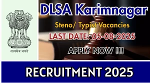 DLSA Karimnagar Steno/ Typist Recruitment 2025 - Apply Offline