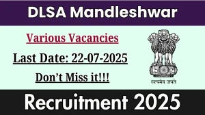 DLSA Mandleshwar Recruitment 2025 - Apply Offline for 03 Office Assistant, Peon and Other Posts