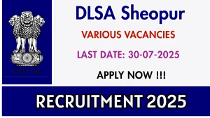 DLSA Sheopur Recruitment 2025 - Apply Offline for 03 Office Peon, Office Assistant and More Posts DLSA Sheopur Recruitment 2025 - Apply Offline for 03 Office Peon, Office Assistant and More Posts